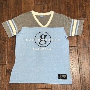 Brooks Blue and Gray Short Sleeve Tee Retro Athletic Style